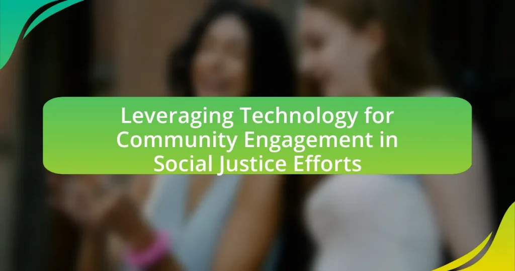 Leveraging Technology for Community Engagement in Social Justice Efforts