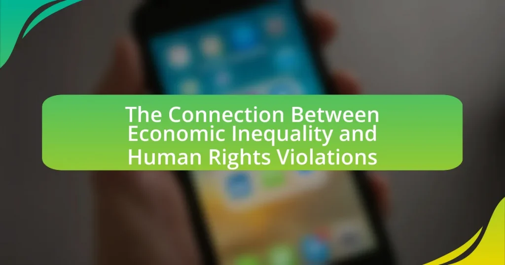 The Connection Between Economic Inequality and Human Rights Violations