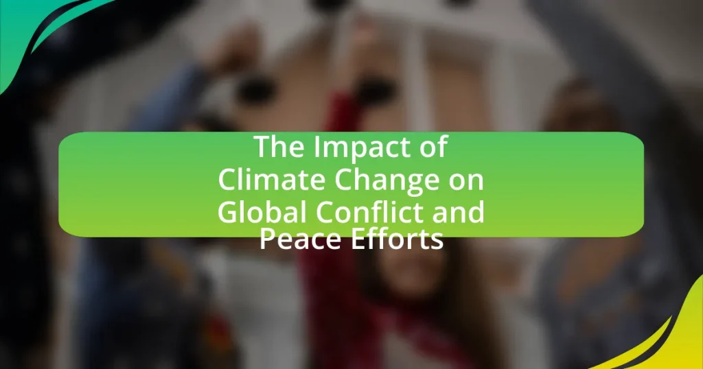 The Impact of Climate Change on Global Conflict and Peace Efforts