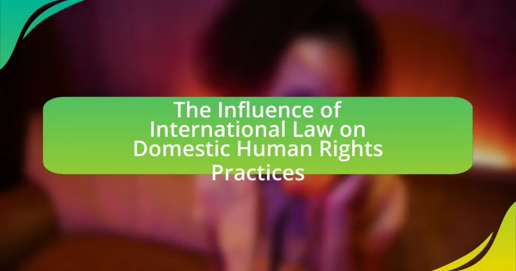 The Influence of International Law on Domestic Human Rights Practices