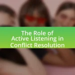 The Role of Active Listening in Conflict Resolution