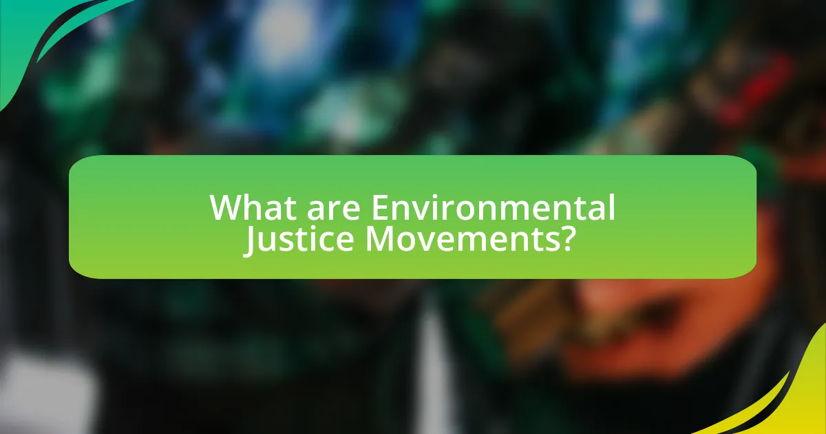 What are Environmental Justice Movements?