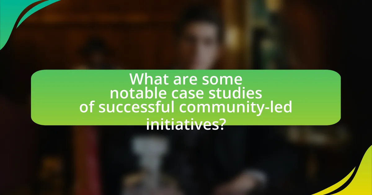 What are some notable case studies of successful community-led initiatives?