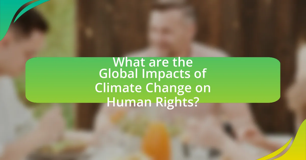 What are the Global Impacts of Climate Change on Human Rights?