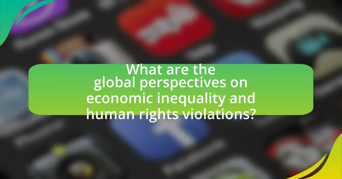 What are the global perspectives on economic inequality and human rights violations?