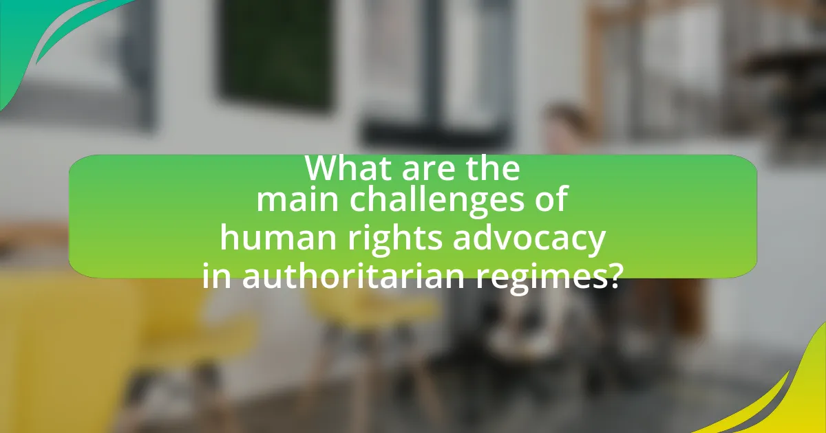What are the main challenges of human rights advocacy in authoritarian regimes?