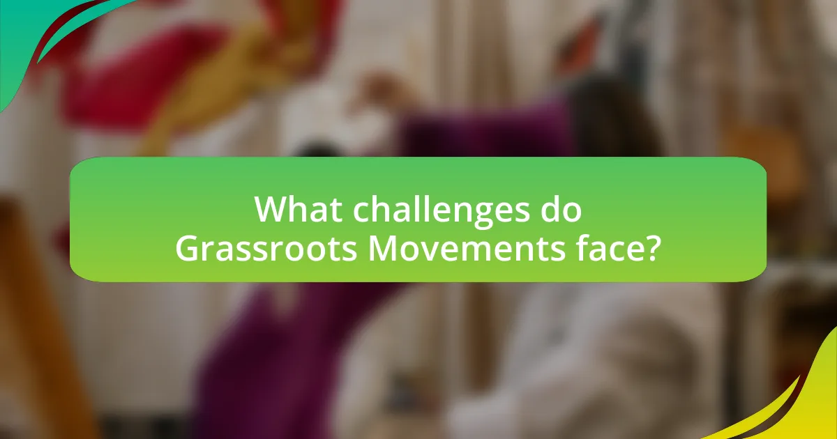What challenges do Grassroots Movements face?