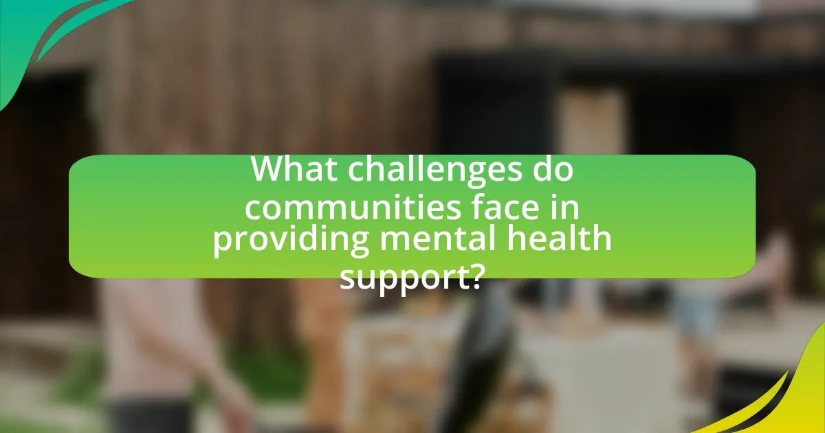 What challenges do communities face in providing mental health support?