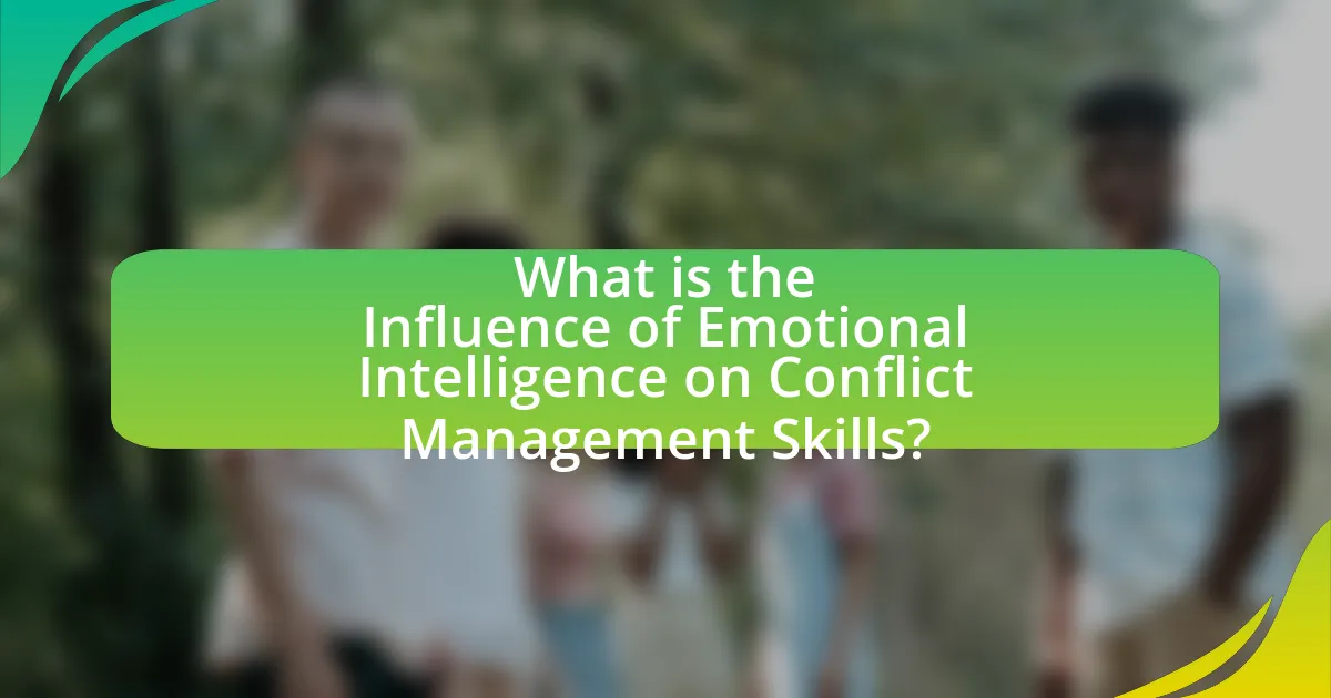 What is the Influence of Emotional Intelligence on Conflict Management Skills?