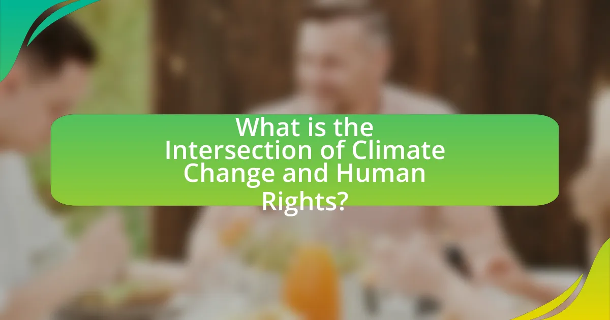 What is the Intersection of Climate Change and Human Rights?