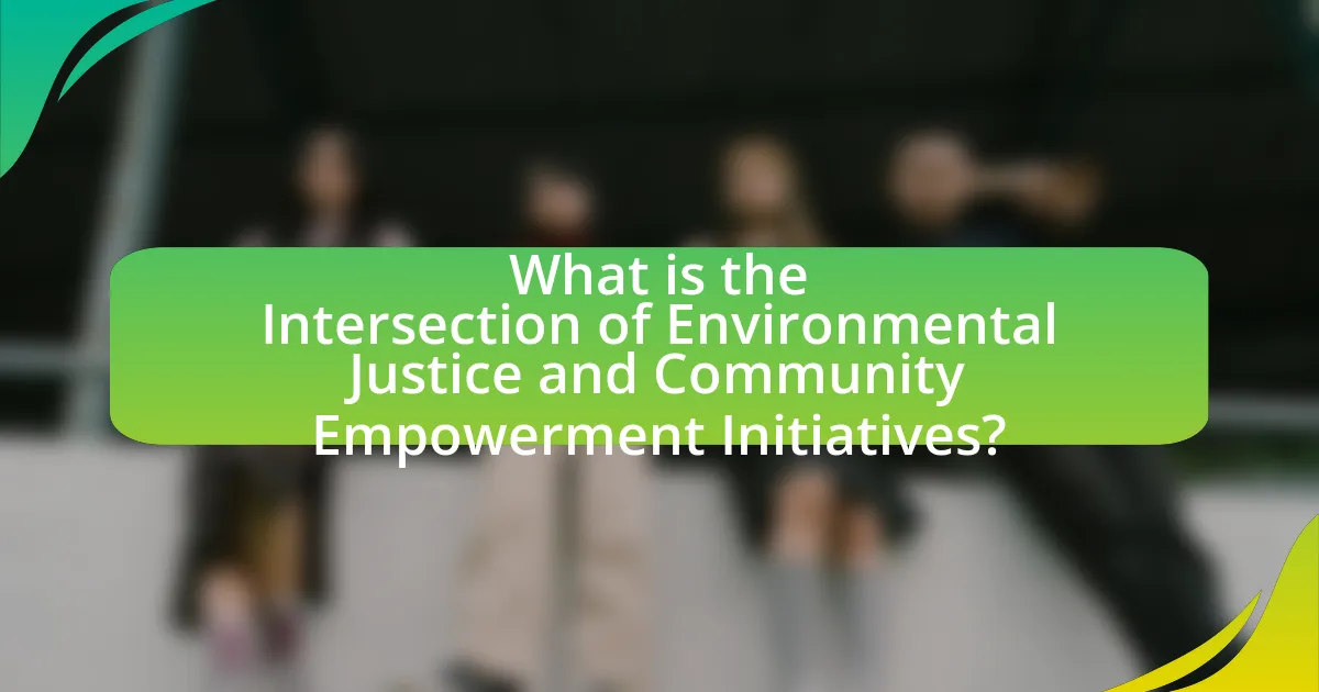 What is the Intersection of Environmental Justice and Community Empowerment Initiatives?